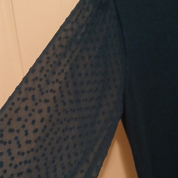 DKNY Elegant Long Sleeve Dress in Rich Blue - Picture 4 of 7